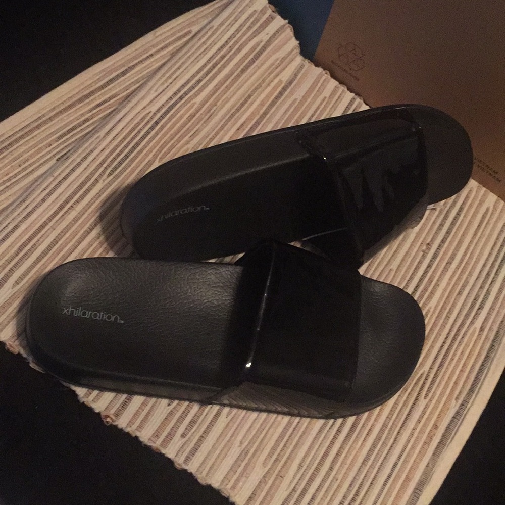 Brand new black slides